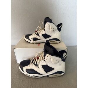 Size 7.5 Nike Air Jordan 6 Retro Olympic Midnight Navy White CT8529-164 Men's